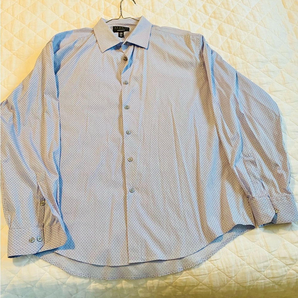 Alfani Blue Dress Shirt Classic Long-Sleeve